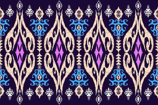 Ethnic Figure aztec embroidery style. Geometric ikat oriental traditional art pattern.Design for ethnic background,wallpaper,fashion,clothing,wrapping,fabric,element,sarong,graphic,vector illustration vector