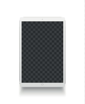 White tablet. Mockup electronics device vector illustration