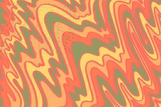 Groovy wavy horizontal banner Abstract retro line art aesthetic 70s style. Trendy 1960s color waves groove background. Psychedelic vintage design. Wallpaper trippy liquid poster. Vector illustration