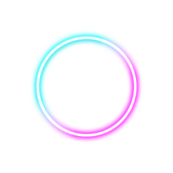 colorful glowing circle neon png