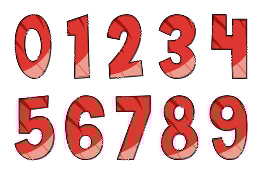 Handcrafted Dinosaur Skin Letters. Color Creative Art Typographic Design vector