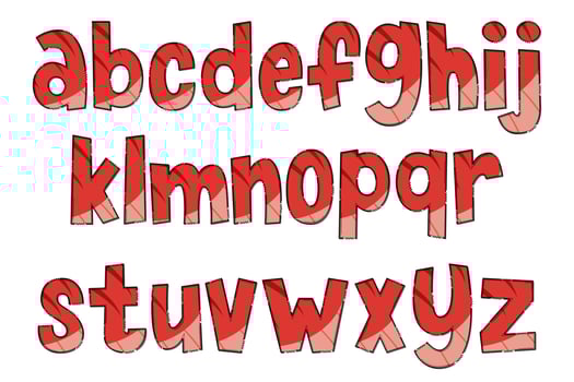 Handcrafted Dinosaur Skin Letters. Color Creative Art Typographic Design vector