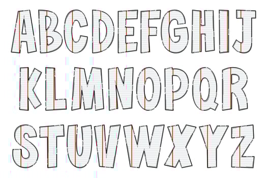 Handcrafted Paper Letters. Color Creative Art Typographic Design vector