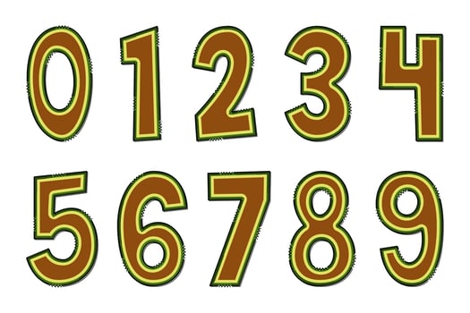 Handcrafted Avocado Letters. Color Creative Art Typographic Design vector