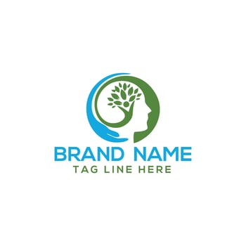 Brain logo  Neuron Nerve or Seaweed logo design inspiration vector