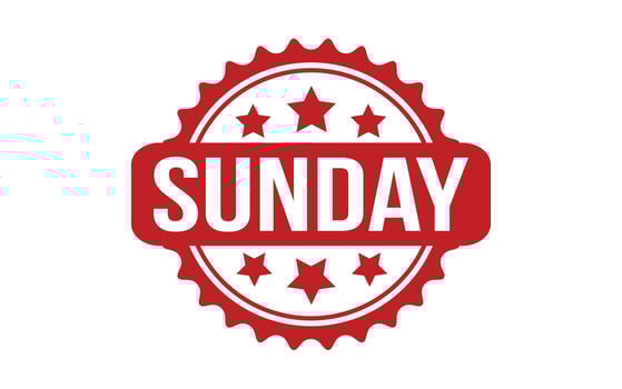 Sunday rubber grunge stamp seal vector