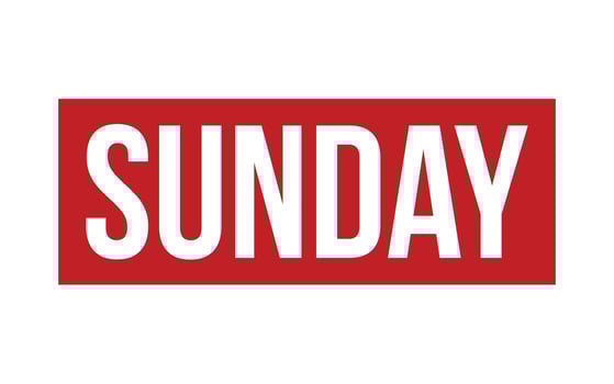 Sunday Rubber Stamp Seal Vector