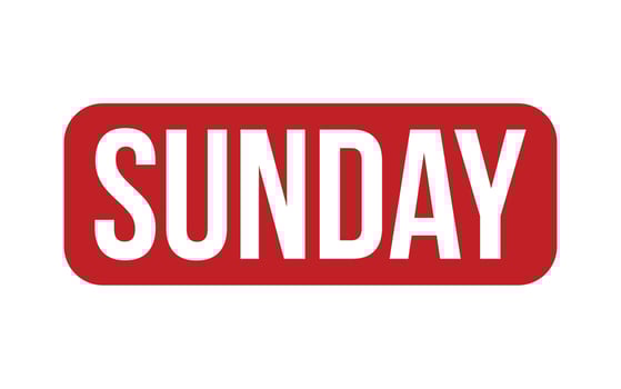Sunday Rubber Stamp Seal Vector