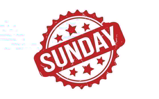 Sunday rubber grunge stamp seal vector