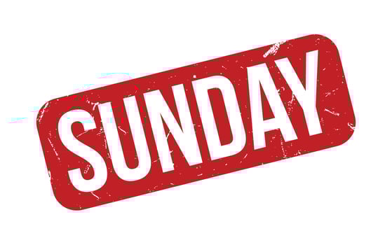 Sunday rubber grunge stamp seal vector