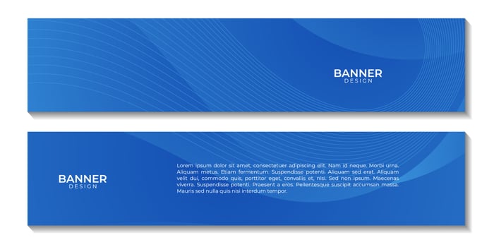 set of banners. blue wave gradient background for business. vector