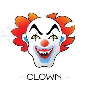 Cute Clown Vector Isolated Illustration