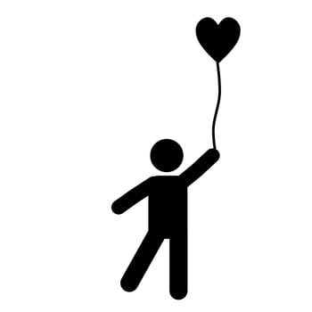 illustrations and icons of people in love. stick figures vector