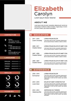 professional curriculum vitae template vector