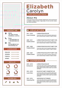 professional curriculum vitae template vector