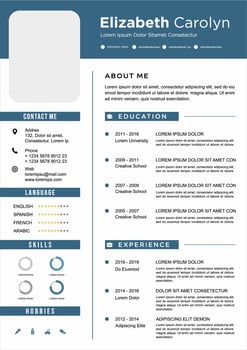 professional curriculum vitae template vector
