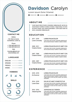 professional curriculum vitae template vector