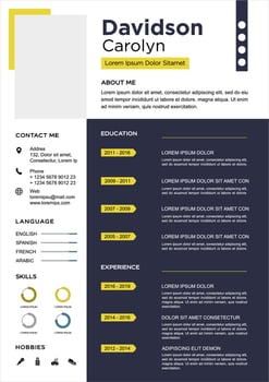 professional curriculum vitae template vector