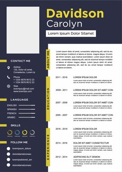 professional curriculum vitae template vector