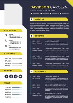 professional curriculum vitae template vector