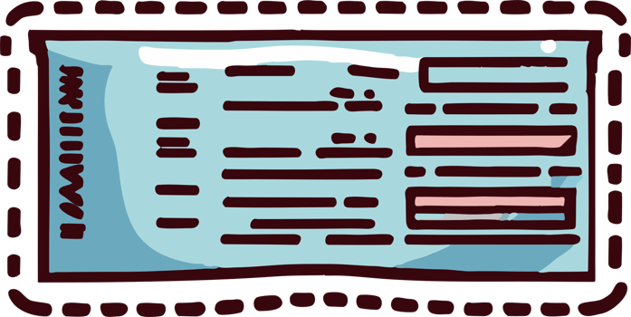 Plane ticket png graphic clipart design