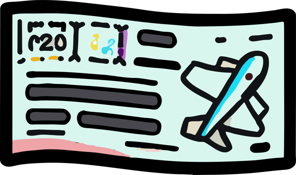 Plane ticket png graphic clipart design