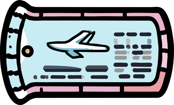 Plane ticket png graphic clipart design