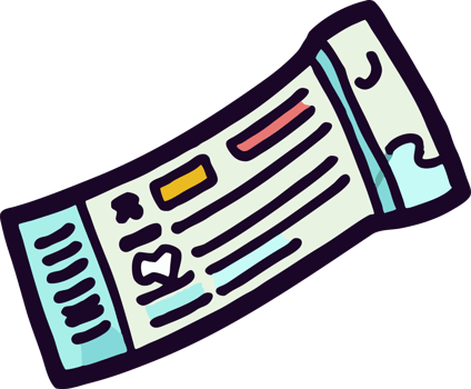Plane ticket png graphic clipart design
