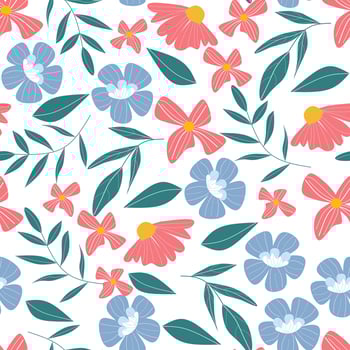 Cute Pastel Flower Seamless Pattern vector