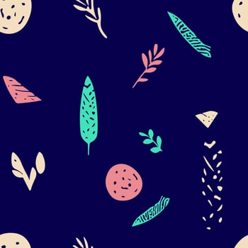 Botanical Bliss Scandinavian Plant Doodle Pattern . style minimalist style and botanical motifs. Perfect for stationery, textiles, home decor, wallpaper, pillow vector