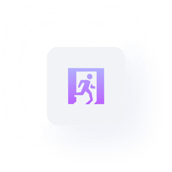 exit 3d neumorphism icon design png