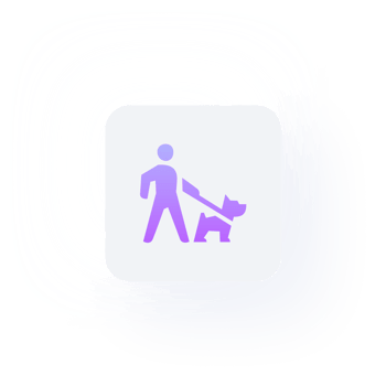 dog walking 3d neumorphism icon design png