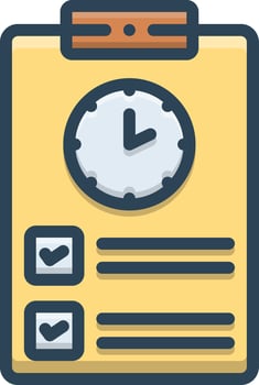 color icon for timesheet vector