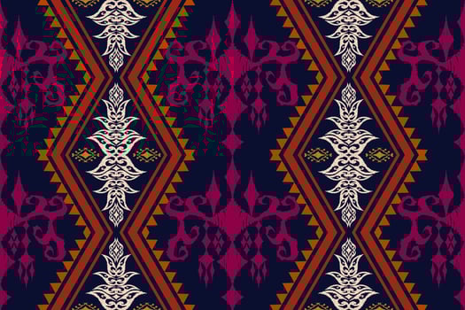 Ethnic Figure aztec embroidery style. Geometric ikat oriental traditional art pattern.Design for ethnic background,wallpaper,fashion,clothing,wrapping,fabric,element,sarong,graphic,vector illustration vector