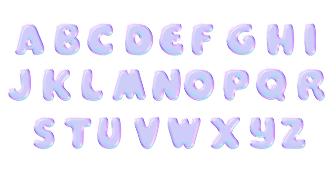 soap texture 3d alphabet letters png