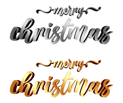 merry christmas transparent 3d text png