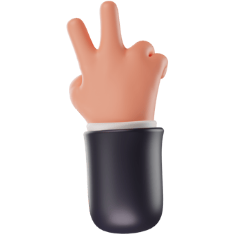 Hand Gestures 3D cartoon png