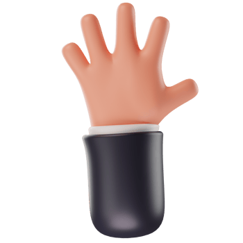 Hand Gestures 3D cartoon png