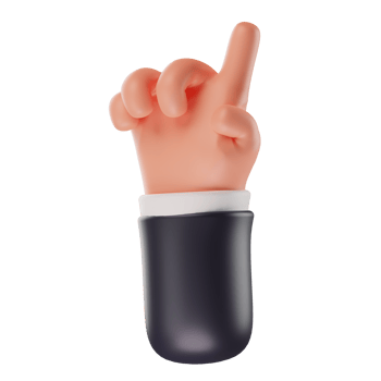 Hand Gestures 3D cartoon png