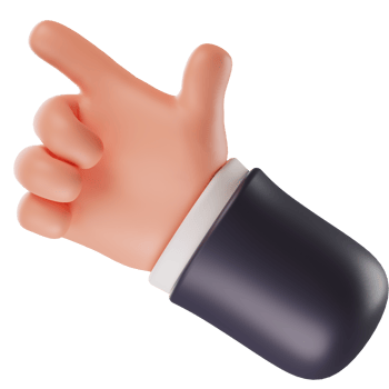 Hands Gestures 3D cartoon png