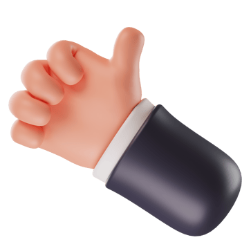 Hands Gestures 3D cartoon png