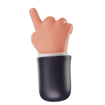 Hands Gestures 3D cartoon png