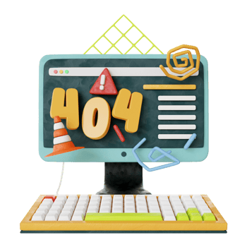 3d Error 404 for landing page png
