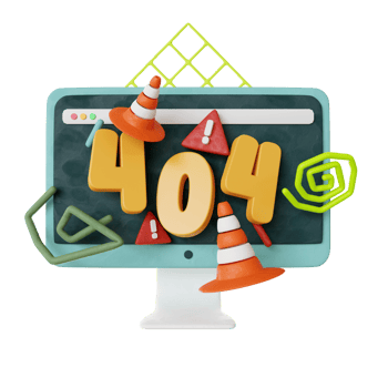 3d Error 404 for landing page png