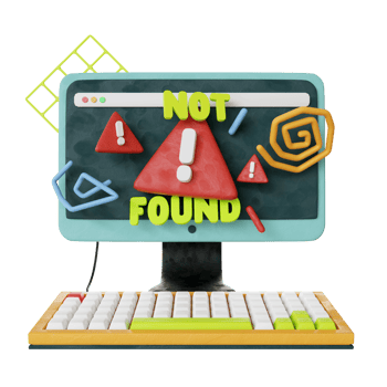 3d Error 404 for landing page png