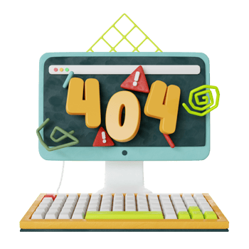 3d Error 404 for landing page png