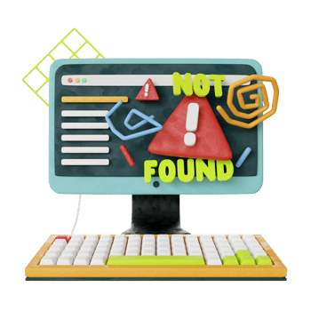 3d Error 404 for landing page png
