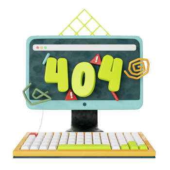 3d Error 404 for landing page png