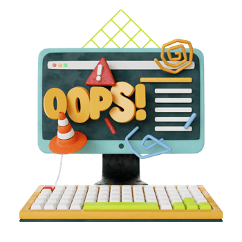 3d Error 404 for landing page png