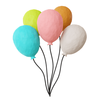 Balloon 3d illustration png